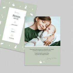 Faire-part Naissance Animaux | Faire-part Naissance Garçon^Planet cards Arctique Lapin