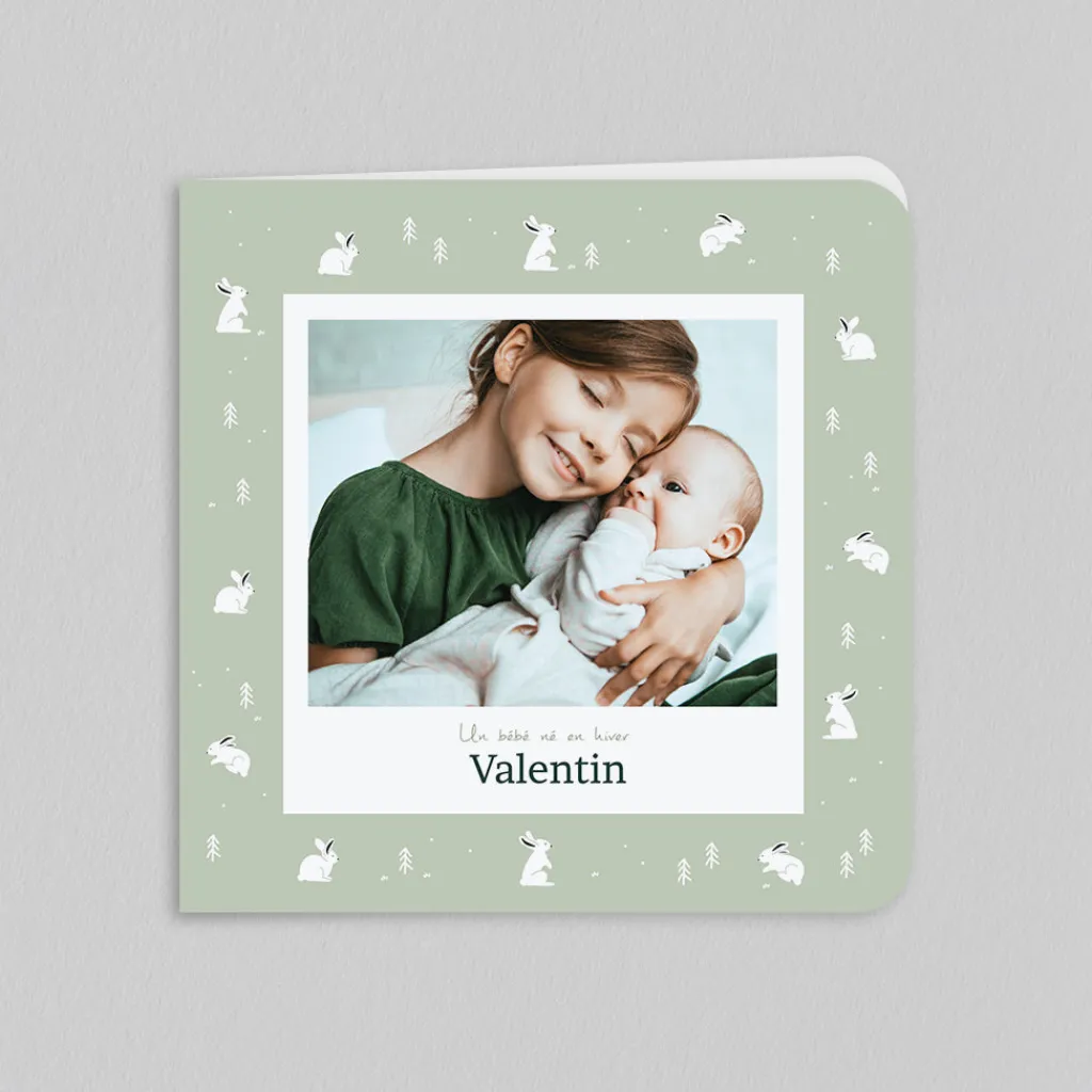 Faire-part Naissance Animaux | Faire-part Naissance Garçon^Planet cards Arctique Lapin