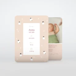 Faire-part Naissance Animaux | Faire-part Naissance Fille^Planet cards Arctique Pingouin