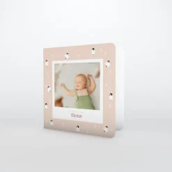 Faire-part Naissance Animaux^Planet cards Arctique Pingouin et photo vintage