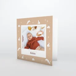Faire-part Naissance Animaux | Faire-part Naissance Fille^Planet cards Arctique Renard et photo vintage