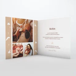 Faire-part Naissance Animaux | Faire-part Naissance Fille^Planet cards Arctique Renard et photo vintage