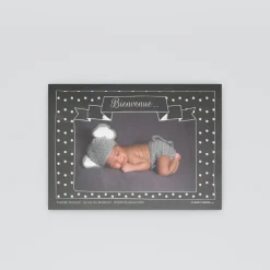Faire-part Naissance Original | Faire-part Naissance Garçon^Planet cards Ardoise et pois