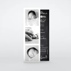 Faire-part Naissance Marque-page | Faire-part Naissance Garçon^Planet cards Ardoise vintage fleuri