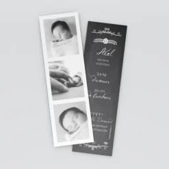 Faire-part Naissance Marque-page | Faire-part Naissance Garçon^Planet cards Ardoise vintage fleuri