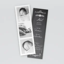 Faire-part Naissance Marque-page | Faire-part Naissance Garçon^Planet cards Ardoise vintage fleuri