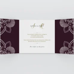 Faire-part Mariage Chic^Planet cards Art nouveau et arabesque