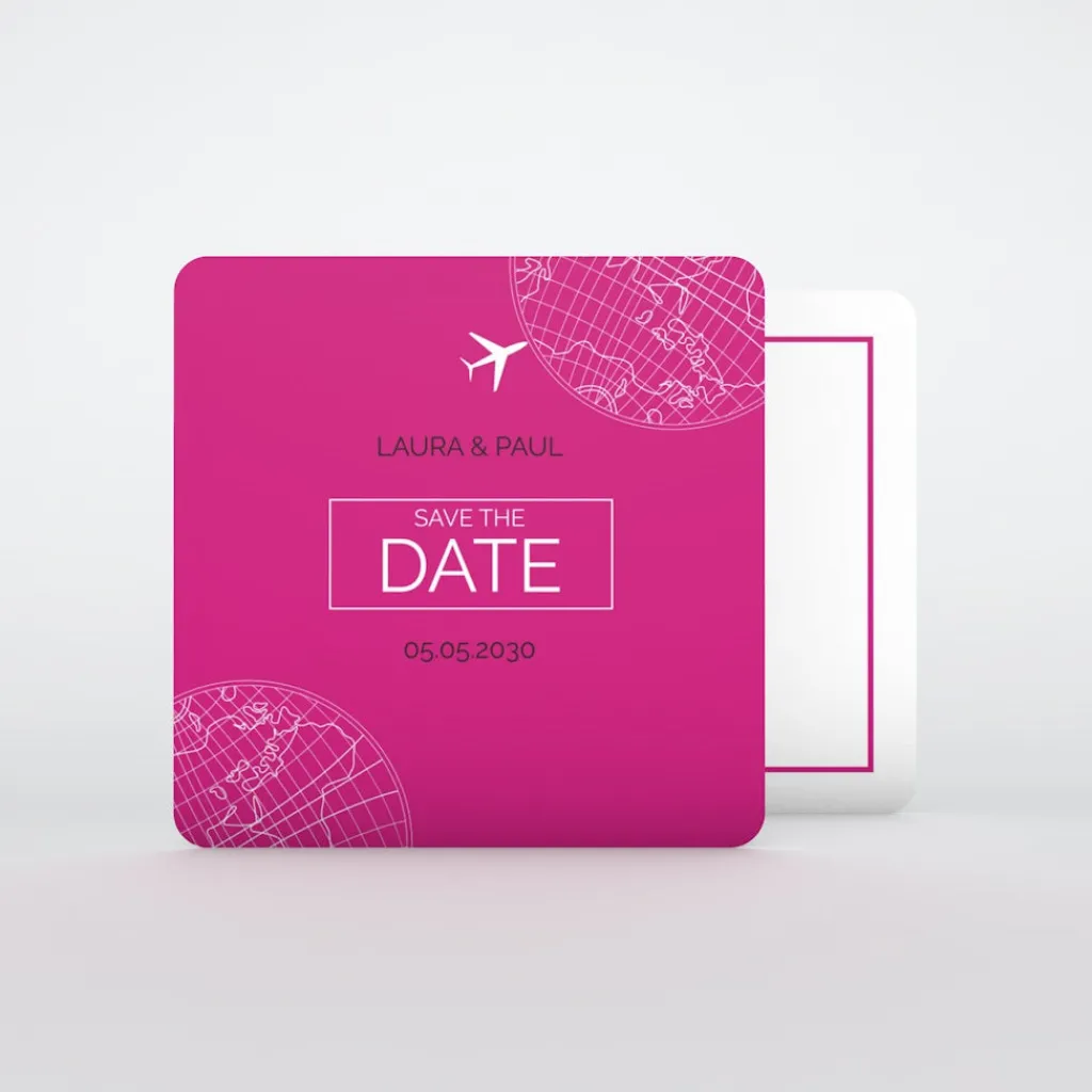 Save The Date^Planet cards Autour Du Monde