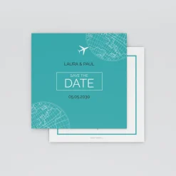 Save The Date^Planet cards Autour Du Monde