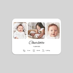Faire-part Naissance Magnet | Faire-part Naissance Fille^Planet cards Avec amour