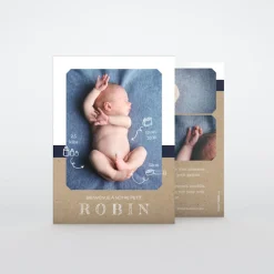 Faire-part Naissance Garçon^Planet cards Bandes et Kraft
