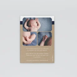 Faire-part Naissance Garçon^Planet cards Bandes et Kraft