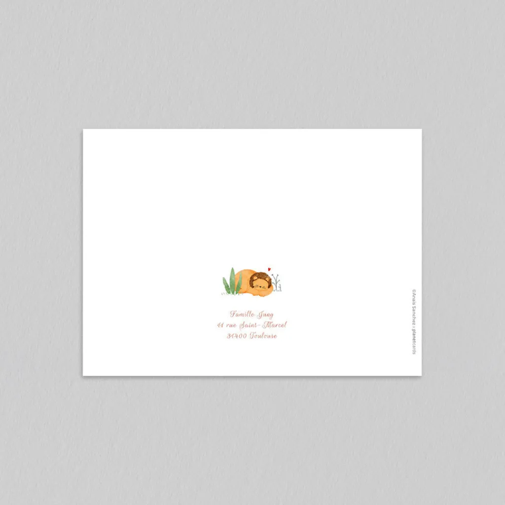 Faire-part Naissance Animaux | Créations En Collaboration^Planet cards Bébé de la Savane