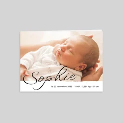 Faire-part Naissance Fille^Planet cards Belle Calligraphie