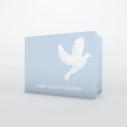 Faire-part Communion^Planet cards Belle colombe blanche