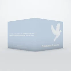 Faire-part Communion^Planet cards Belle colombe blanche