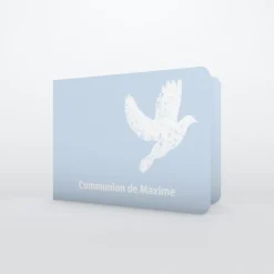 Faire-part Communion^Planet cards Belle colombe blanche