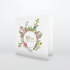 Carte Invitation Noces D'or | Carte Invitation Noces D'or^Planet cards Belle Couronne Nature