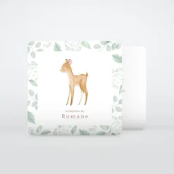 Faire-part Baptême Civil | Faire-part Baptême Champêtre^Planet cards Biche des Champs