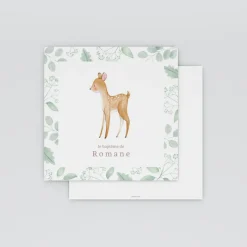 Faire-part Baptême Civil | Faire-part Baptême Champêtre^Planet cards Biche des Champs