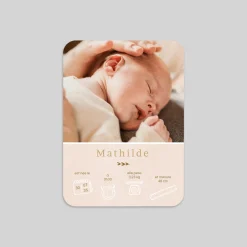 Faire-part Naissance Magnet | Faire-part Naissance Fille^Planet cards Bienvenue à Notre Petite Fleur