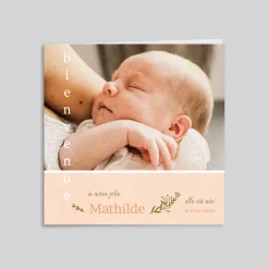 Faire-part Naissance Fille^Planet cards Bienvenue Et Petites Fleurs