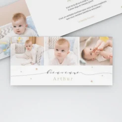 Faire-part Naissance Garçon^Planet cards Bienvenue étoilée