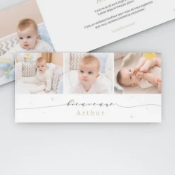 Faire-part Naissance Garçon^Planet cards Bienvenue étoilée