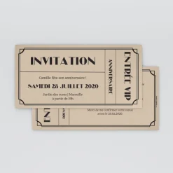 Carte Invitation Anniversaire Adulte Vintage | Carte Invitation Anniversaire Adulte Originale^Planet cards Billet Vintage