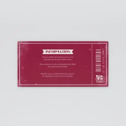 Carte Invitation Anniversaire Adulte Vintage^Planet cards Billet VIP