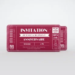 Carte Invitation Anniversaire Adulte Vintage^Planet cards Billet VIP