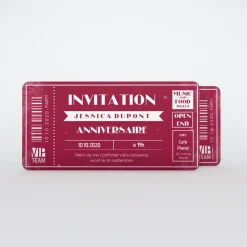 Carte Invitation Anniversaire Adulte Vintage^Planet cards Billet VIP