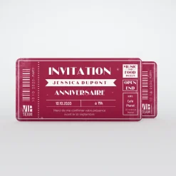 Carte Invitation Anniversaire Adulte Vintage^Planet cards Billet VIP