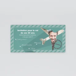 Carte Invitation Anniversaire Adulte Originale^Planet cards Billet vol avion