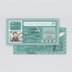 Carte Invitation Anniversaire Adulte Originale^Planet cards Billet vol avion