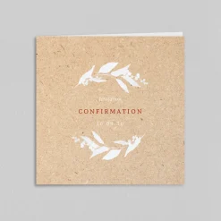 Faire-part Confirmation^Planet cards Blanche Douceur