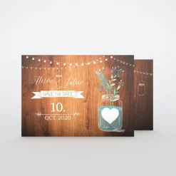 Save The Date^Planet cards Bocal fleuri
