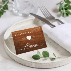 Marque-place Mariage^Planet cards Bocal fleuri