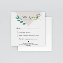 Coupon-réponse Mariage^Planet cards Bohème Chic
