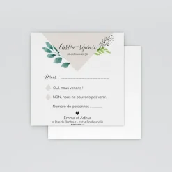 Coupon-réponse Mariage^Planet cards Bohème Chic
