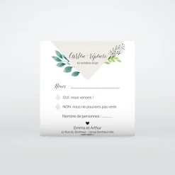 Coupon-réponse Mariage^Planet cards Bohème Chic