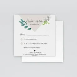 Coupon-réponse Mariage^Planet cards Bohème Chic