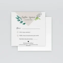 Coupon-réponse Mariage^Planet cards Bohème Chic