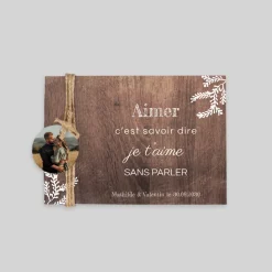 Faire-part Mariage Champêtre | Gamme Complète^Planet cards Bois et Proverbe