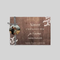 Faire-part Mariage Champêtre | Gamme Complète^Planet cards Bois et Proverbe