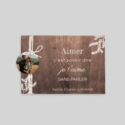 Faire-part Mariage Champêtre | Gamme Complète^Planet cards Bois et Proverbe