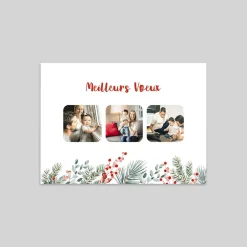 Carte De Vœux Famille | Carte De Vœux Nature^Planet cards Bonne Année Florale