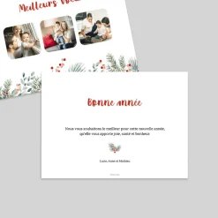 Carte De Vœux Famille | Carte De Vœux Nature^Planet cards Bonne Année Florale