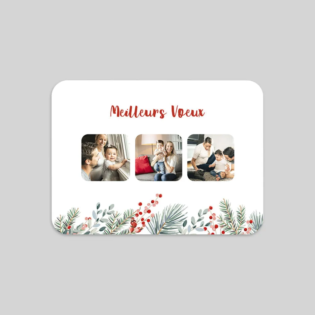Carte De Vœux Famille | Carte De Vœux Nature^Planet cards Bonne Année Florale