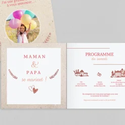 Faire-part Mariage Champêtre^Planet cards Bonne Nouvelle